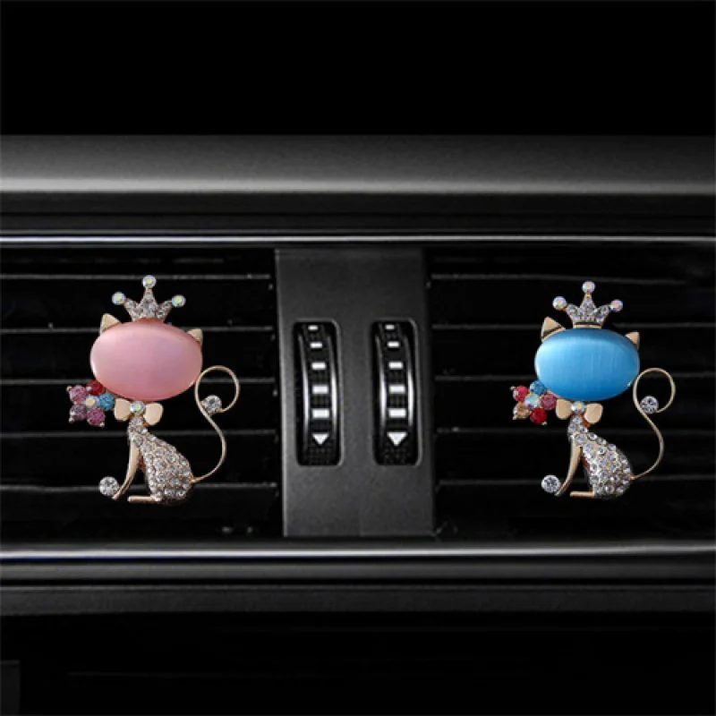 

Jewel Cat Car Air Outlet Perfume Clip Car Perfume Ointment Creative Car Air Conditioning Outlet Decoration Decoration