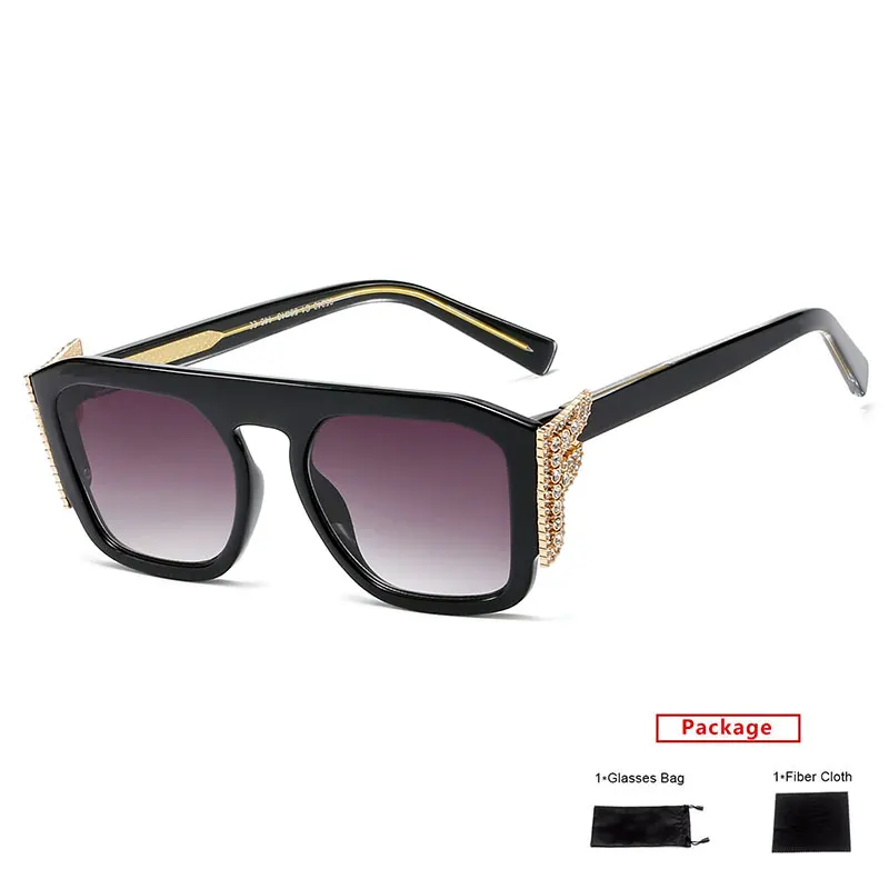 mimiyou Diamond Square Sunglasses Women Wing Shape Retro Fashion Men Sun Glasses Brand UV400 Eyeglasses Shades | Аксессуары для