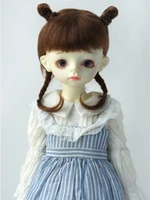 doll wigs jd545 twin cute braids with double antenna mohair bjd hair 18 16 14 13 doll accessories