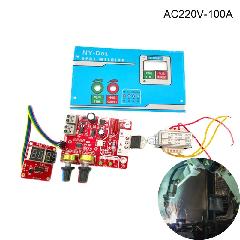 

Digital Display 100A/40A Spot Welders Control Board Time and Current Controller Panel Timing Ammeter Houseware