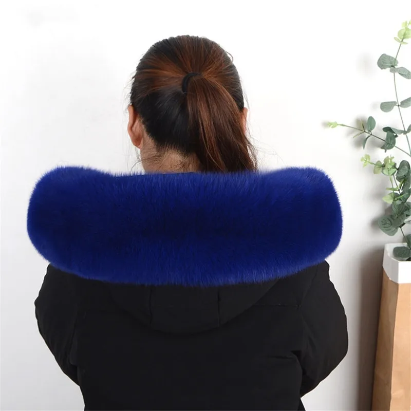 Натуральная зима 100% натуральный мех лисы воротник теплое плотное Женское пальто