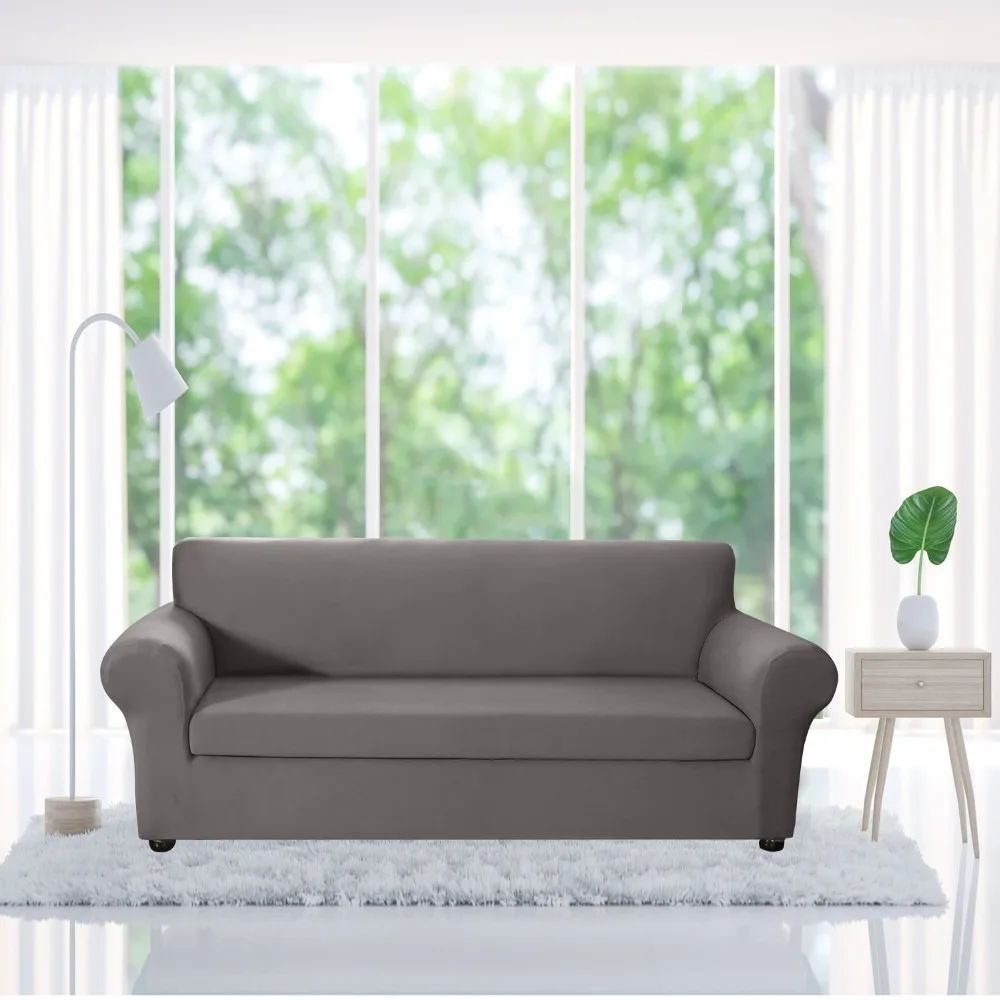 Стрейч диван Slipcover 2-шт. Диван-крышка мебель протектор диване Микро волокно супер мягкий прочный с эластичным дном