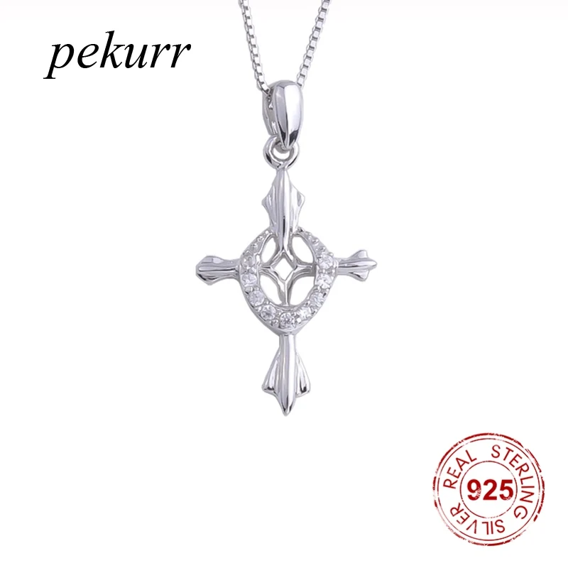 Женское ожерелье из серебра 925 пробы с цирконом|Подвески| |