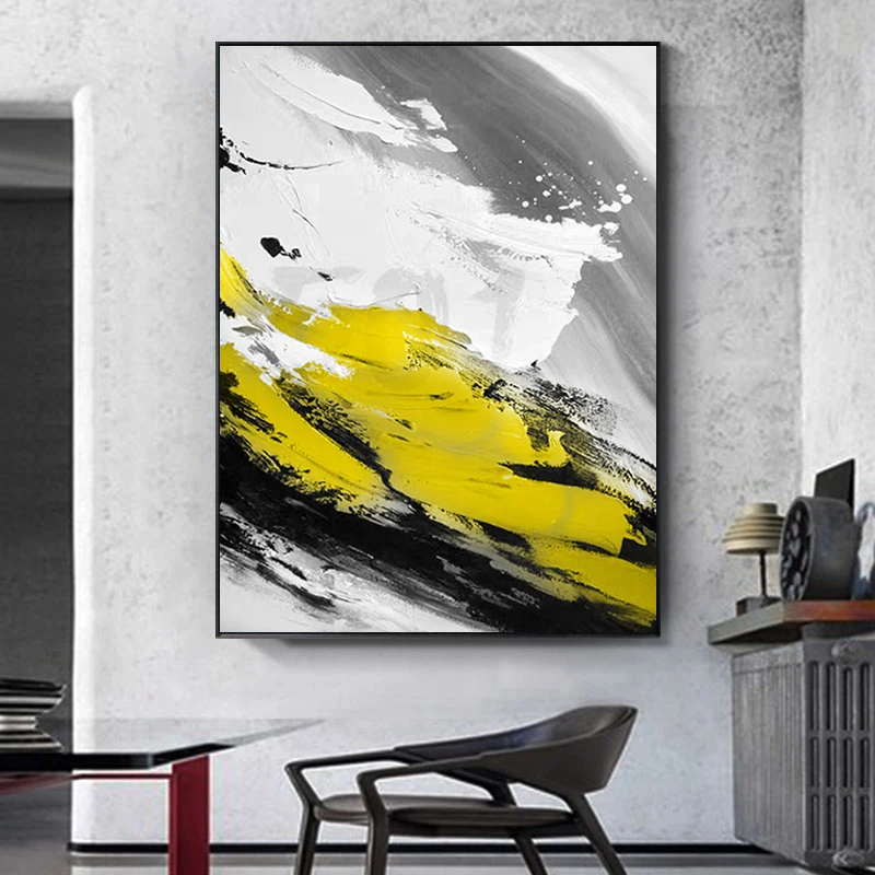 Черно-белая ручная роспись масляная живопись декоративная коридор крыльцо свет