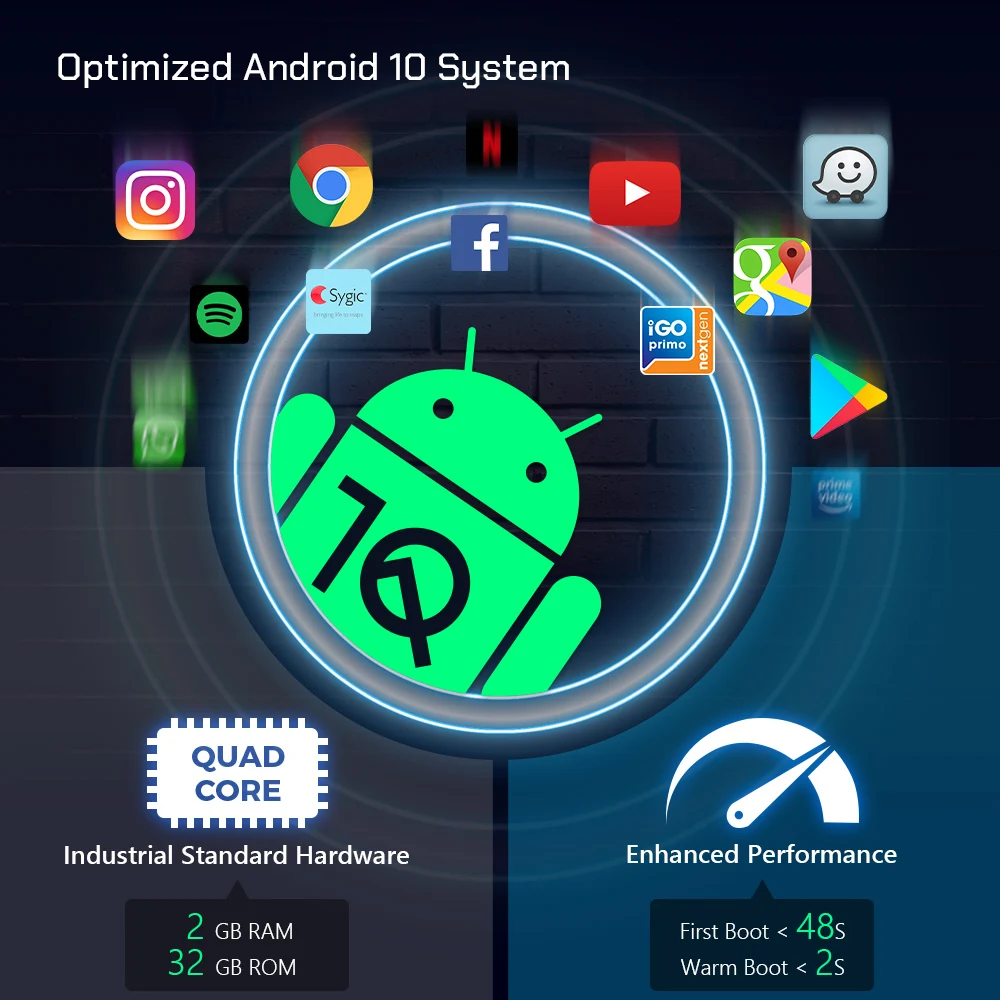 XTRONS 7-дюймовый экран Android 9. 0 PX30 четырехъядерный 2 + 32 Универсальный двойной Din
