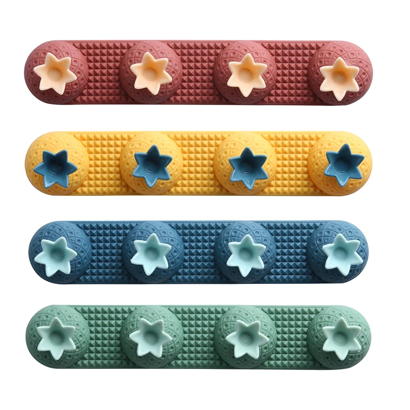 

Creative hanger seamless pineapple flower four-link hook-free sticky Multi-color selection Strong load bearing tighter