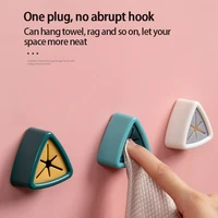 1pc Punch-free Towel Storage Rack Hanger Rag Plug Kitchen Dish Cloth Hand Towel Cleaning Tool Rack Wall-mounted Storage Hook