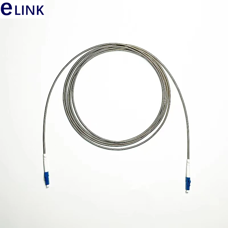10pcs 3mtr 1C Fiber optic Patchcords stainless steel jacket LC SC FC ST Armored patch cable Outdoor Singlemode jumper SM 2.8mm