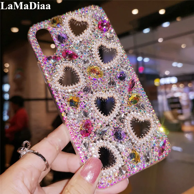 Роскошный цветной блестящий чехол со стразами для телефона Fundas Coque Huawei Honor10 20 30 Lite