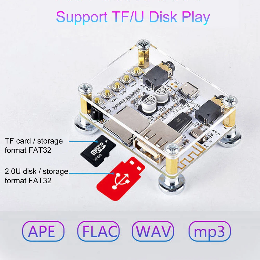 Bluetooth 5 0 приемник музыкальный аудио адаптер модуль проводной динамик передатчик