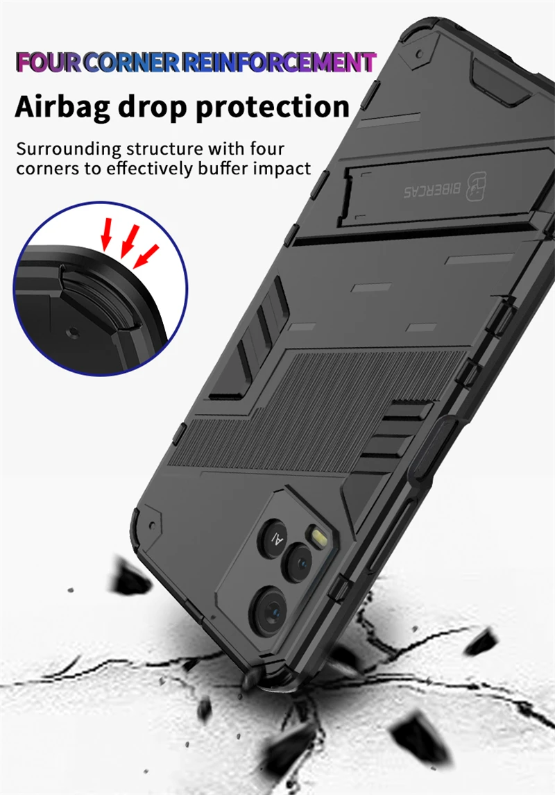 For Vivo Y21 Case For Vivo Y21 Y21S Y73 Y72 V21 V21E X70 X60 Pro Plus Cover Hard Kickstand Shockproof Back Phone Bumper Fundas