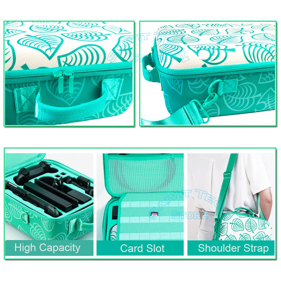 Жесткий чехол для Nintendo Switch большая сумка переноски с перекрещиванием животных