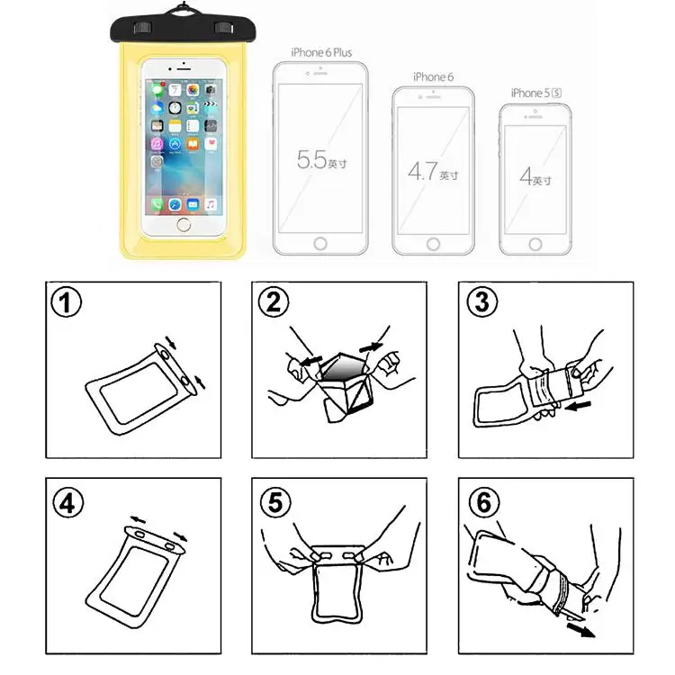 

10Pcs 100% Sealed Dry Waterproof Bag WaterProof Bag Pouch Case Cover For Universal Water Proof Case All Cell Phone Under 6 inch