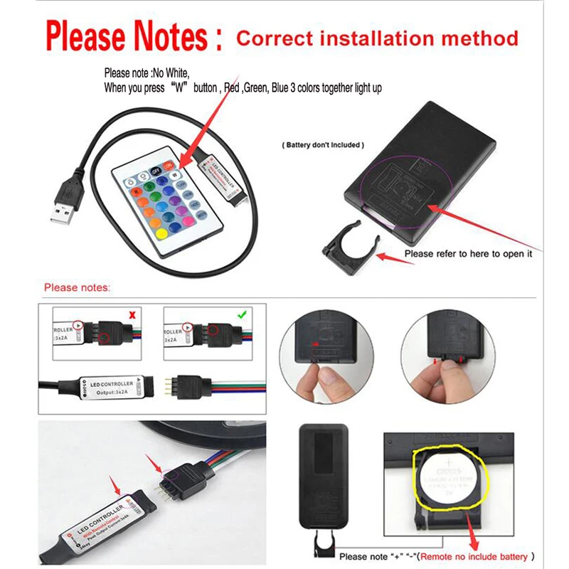 USB Powered DC 5V LED Strip light 2835 RGB / White/ Warm White Waterproof Tape Lamp 1M 2M 3M 4M 5M TV Background Lighting | Лампы и