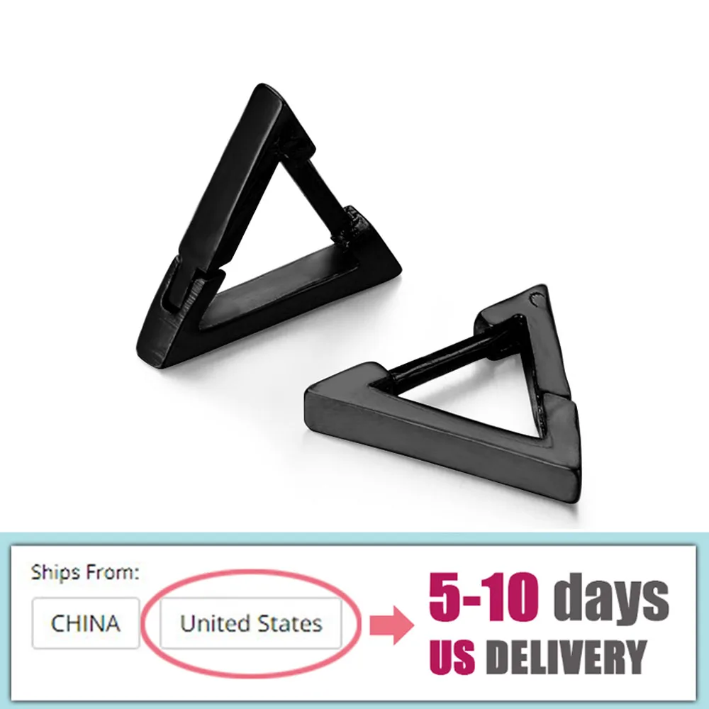 Хит продаж 1 пара модных треугольных сережек унисекс в готическом стиле панк рок