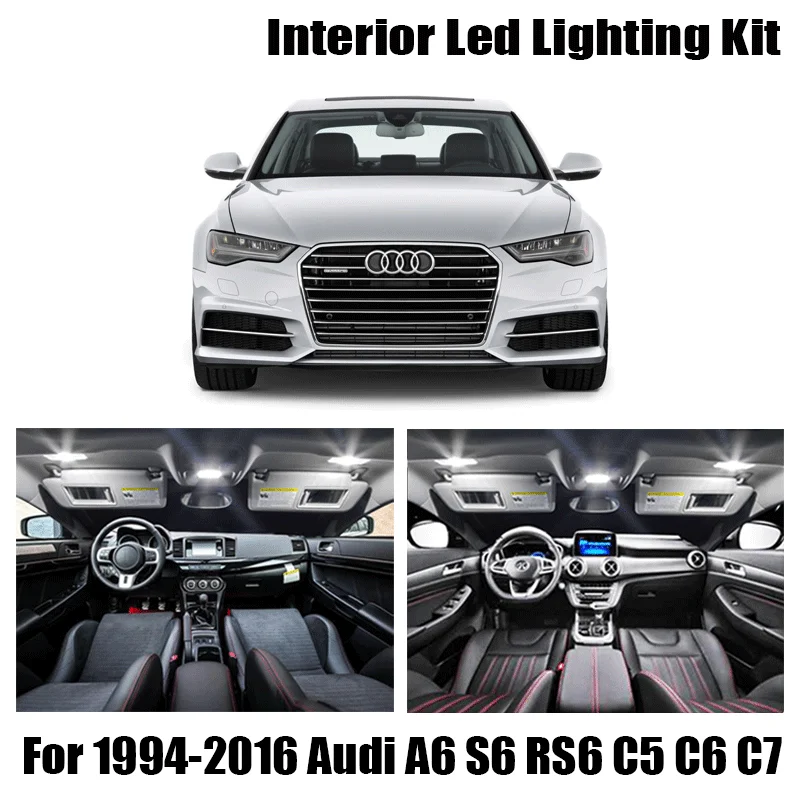 100% Белая светодиодная лампа Canbus без ошибок комплект для освесветильник салона с