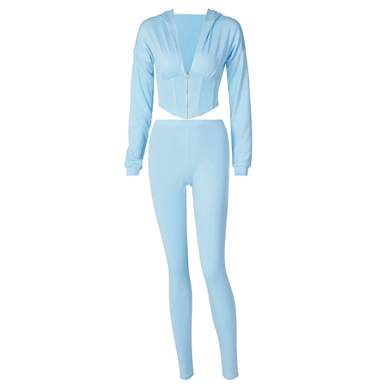 2020 Trending Women Outfits Sportswear 2 Piece Set Sexy Waisted Thin Long Sleeve Zipper Hooded Crop Tops+Long Pants Suit
2020 Trending Women Outfits Sportswear 2 Piece Set Sexy Waisted Thin Long Sleeve Zipper Hooded Crop Tops+Long Pants Suit