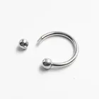 Кольцо из нержавеющей стали 10P 316L для носа пирсинг для пирсинга ушной раковины, Септум кольца, пирсинг тела, украшения Beads 12G * 3MM