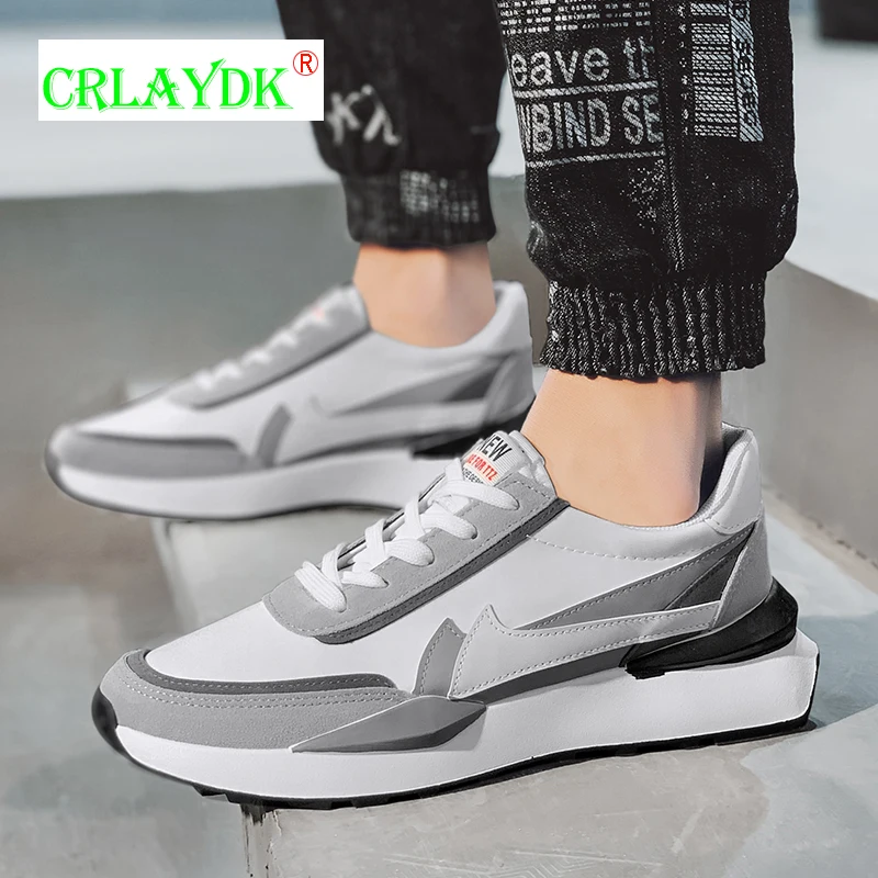 

CRLAYDK Men's Casual Shoes Breathable Students Sports Sneakers Mesh Summer Youth Boys Flats Walking Thick Bottom Sepatu Pria