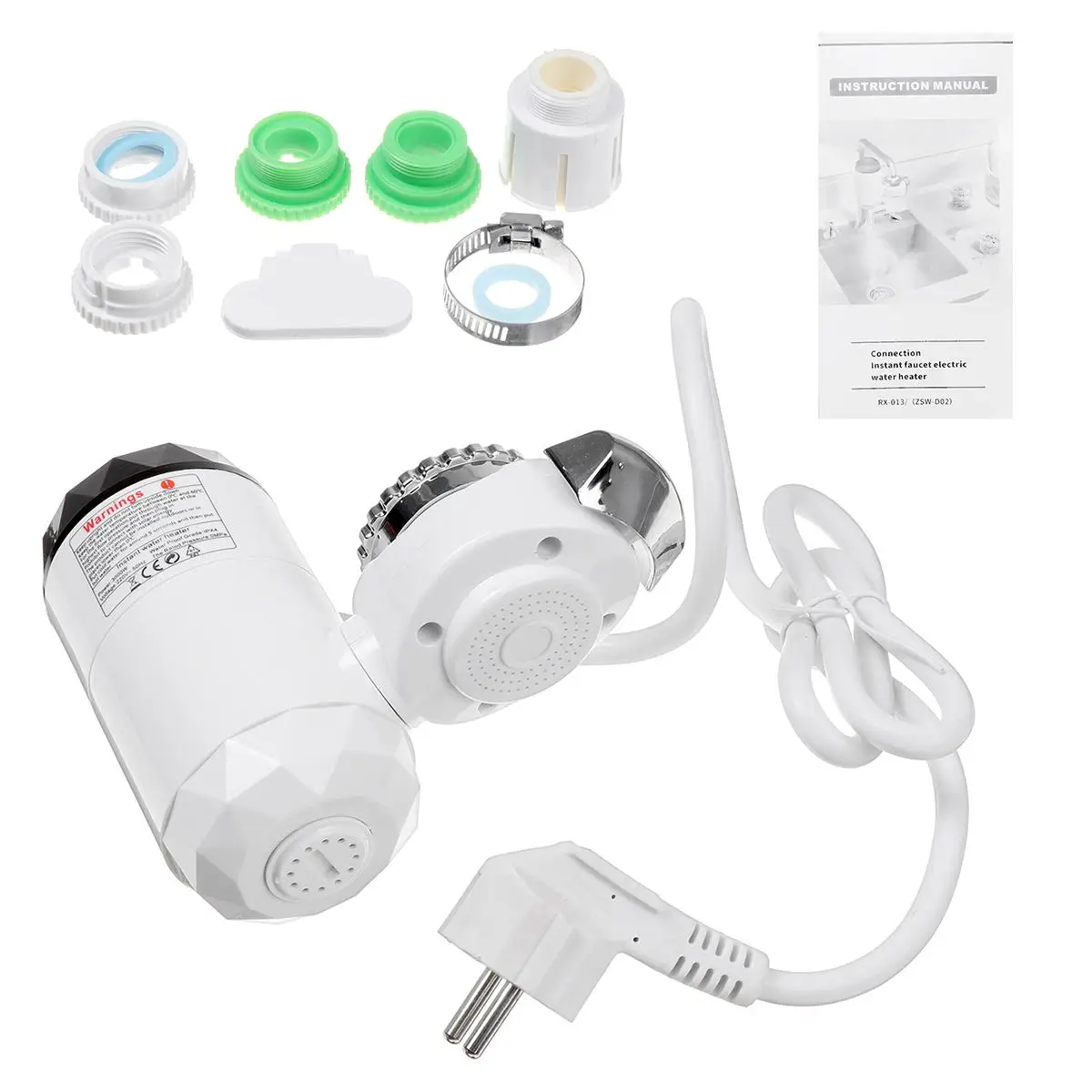 

3000W LED Display Electric Kitchen Water Heating Tap Instant Hot Water Faucet Heating Tankless Water Heater