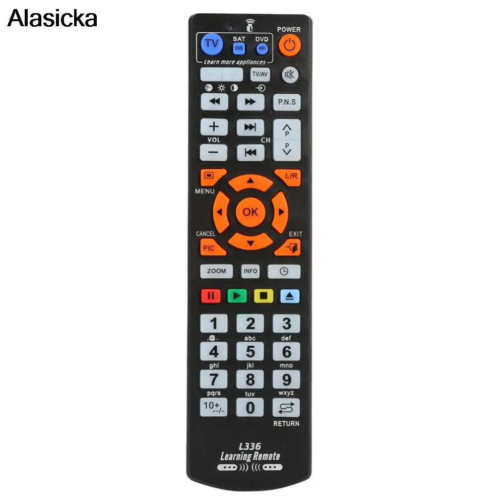 

Universal Smart L336 IR Remote Control With Learning Function Copy for TV CBL DVD SAT STB DVB HIFI TV BOX VCR STR-T