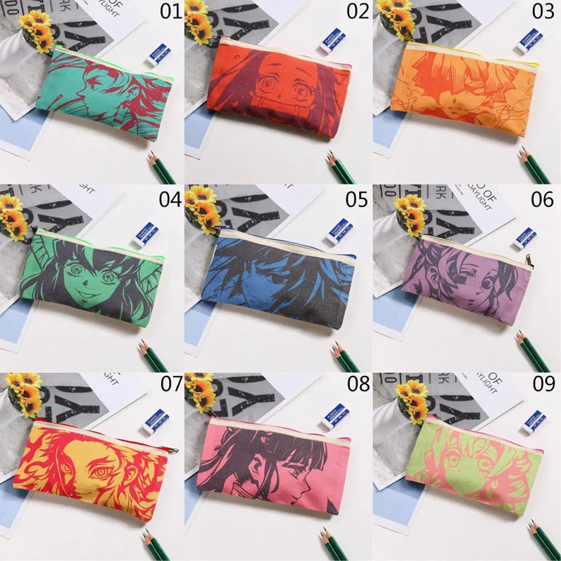 

Demon Slayer: Kimetsu No Yaiba Tanjirou Nezuko Kochou Giyuu Student Stationery Pencilcase Pen Storage Pouch School Supplies