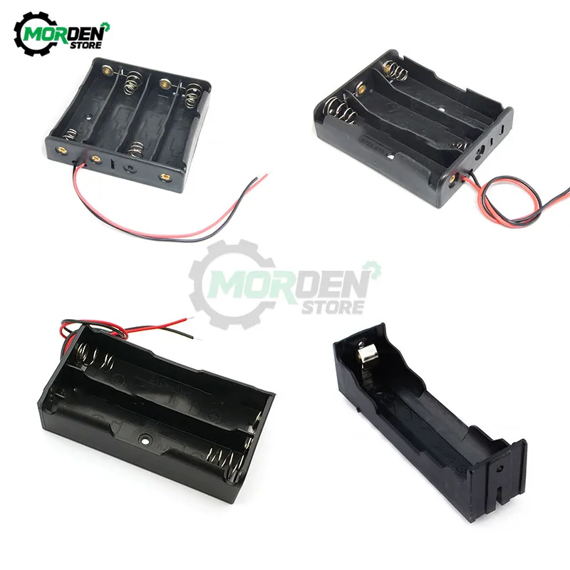 

1/2/3/4Slots 18650 Battery Battery Holder Plastic Battery Case Storage Box For 4*3.7V 18650 Lithium Battery