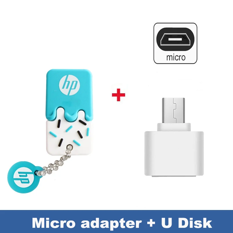 V178 blue OTG Силиконовый флешка 32 ГБ 16 ГБ 8 ГБ hp V245 USB силиконовый флеш-накопитель флеш-накопитель usb флеш-накопитель водостойкий противоударный пылезащитный флешки - Цвет: V178 blue OTG