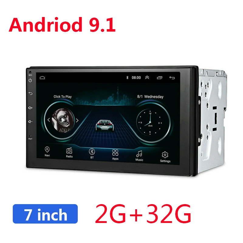 Автомагнитола 2 Din на Android 9 1 7 дюймов универсальный мультимедийный проигрыватель
