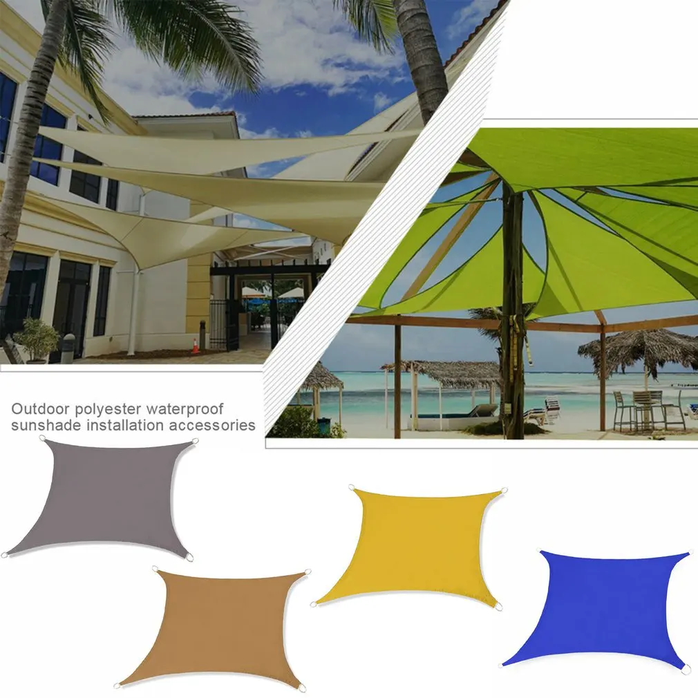 

Waterproof Sun Shade Sail 98%UV Awning Canopy Triangle Rectangle */2m* FOR Garden Lawn Patio Pool Sun Shelter Tent