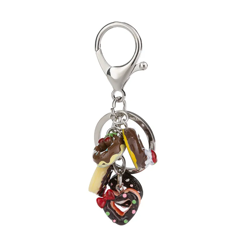 1 шт. женский брелок модный Торт Flatback из смолы в форме продуктов питания амулеты