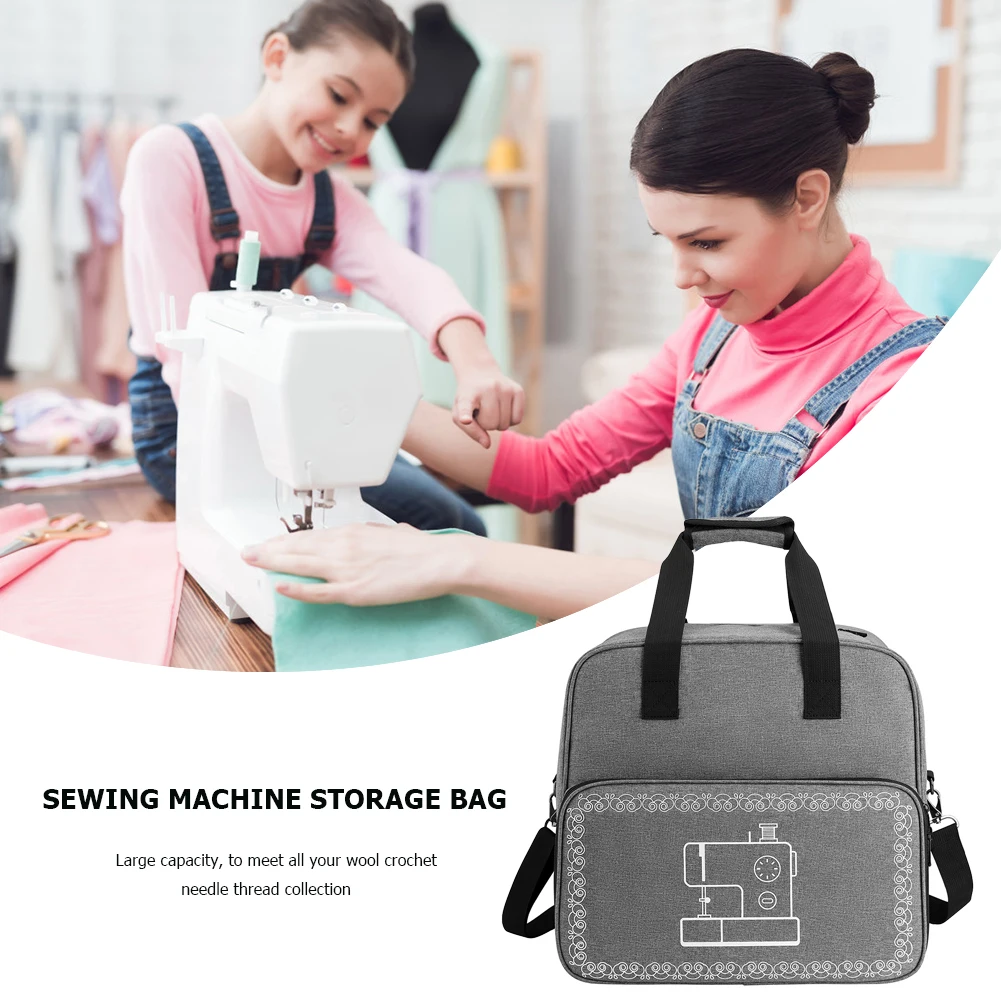 Bolsas de mano de bolsillo para herramientas de costura, bolsos de mano pr&aacute;cticos, multifunci&oacute;n, a prueba de agua, para almacenamiento de m&aacute;quina de coser con estuche de bolsillo m&uacute;ltiple-0