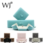 Шкатулка для хранения парных сережек и колец, с двойной защелкой и футляром