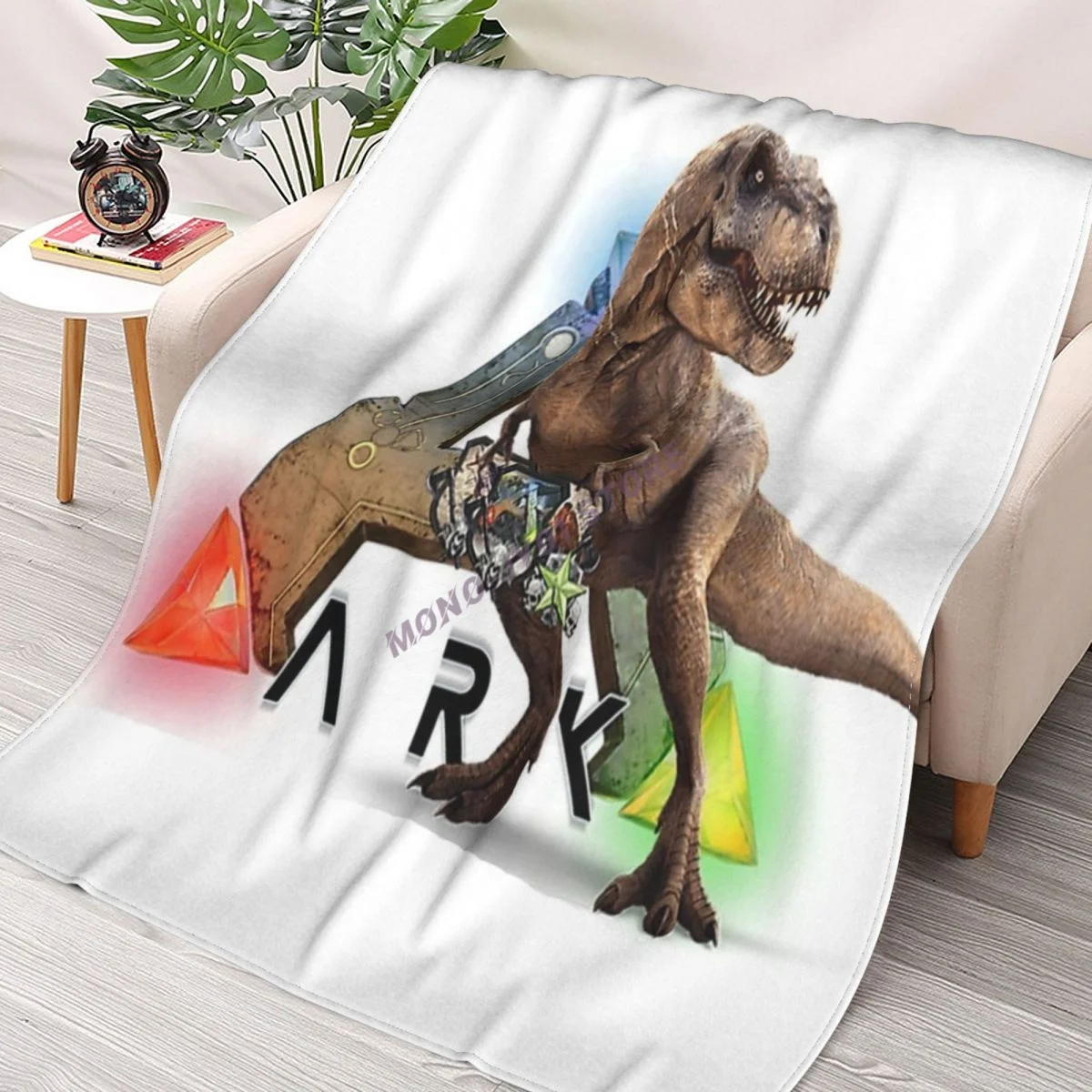 

Ark T-rex Throw Blanket Sherpa Blanket cover Bedding soft Blankets
