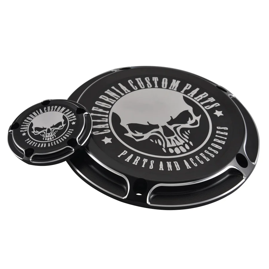 Фото Мотоцикл Алюминиевый череп Дерби таймер набор для Harley Touring Road King Electra Glide Softail Dyna FLHRS FLTFB FLHX №5