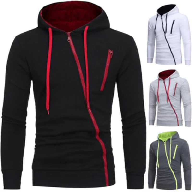 

Brand Solid Color Men's Jackets Hooded Coats Casual Zipper Sweatshirts Male Hoody Sweatshirt Hooded Sweater Pullover Sportswear