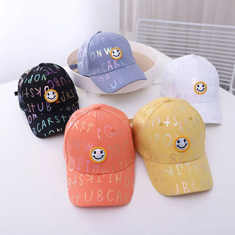

2021 New Summer Girl Boy Sun Hat Cotton Cartoon Children's Sunscreen Baseball Caps Adjustable Size Outdoor Sports Tide Hats
