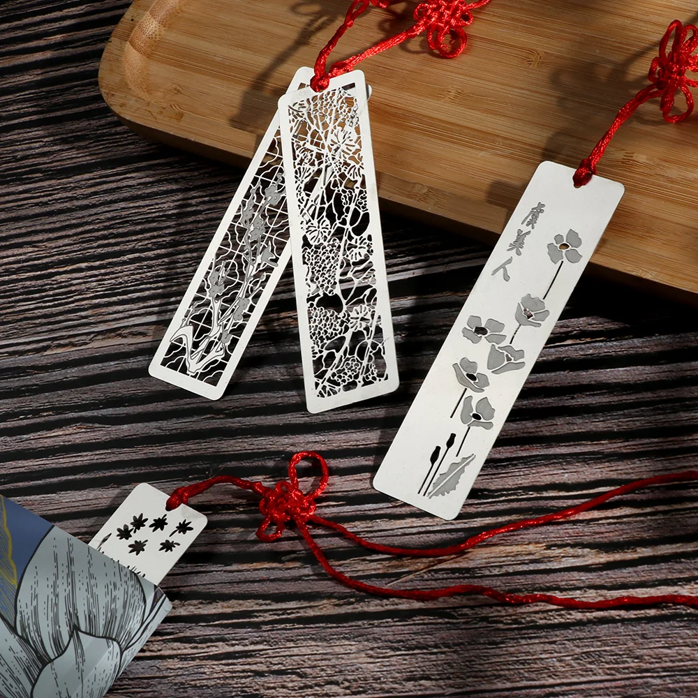 1 шт. креативные металлические закладки в китайском стиле полая красная узел из