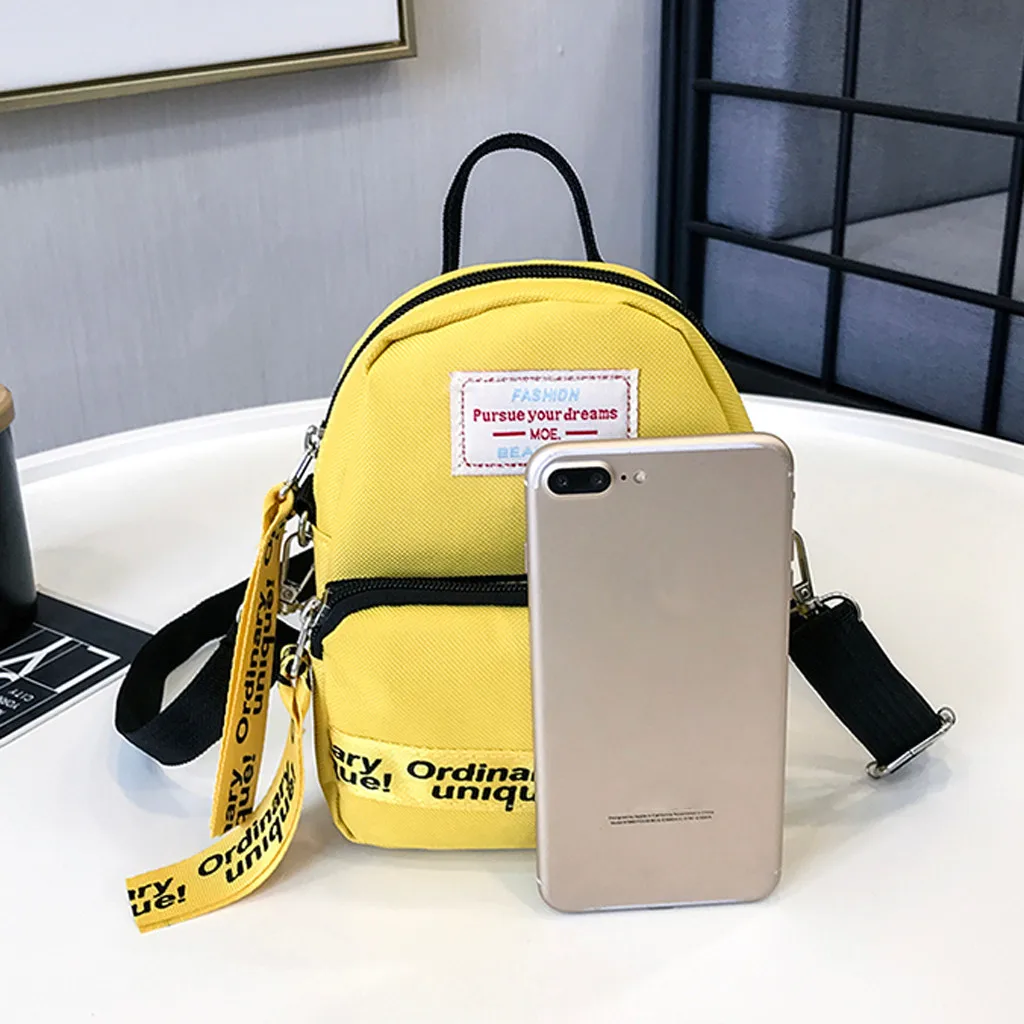 

2021 New Mini Shoulder Bags Nylon Casual Street Soft Phone Mini Purse Zipper Handbags Crossbody Messenger Bags Kawaii Purse