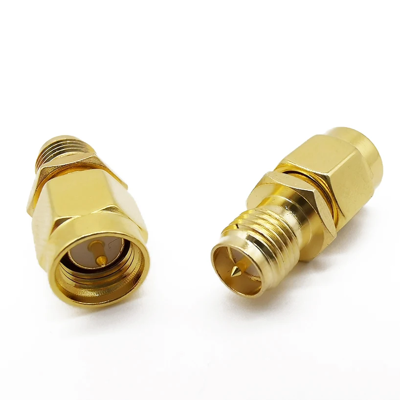 1 шт. SMA RP штекер-гнездо Разъем Преобразователь позолоченный в RP-SMA RF коаксиальный