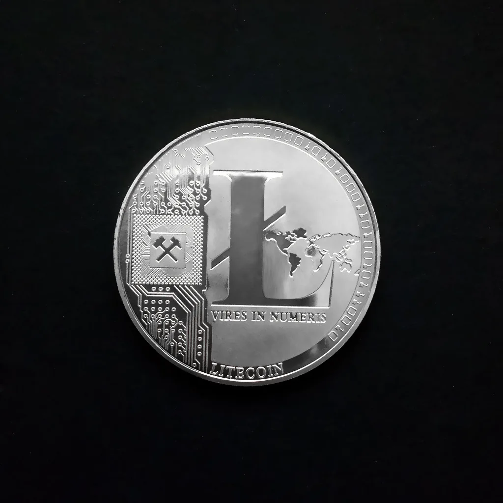 LTC Золотой Античный Биткоин коллекционные художественные памятные коллекционные монеты подарок Счастливый позолоченный Монетный бит BTC металлический элемент 40x3mm35g - Цвет: LTC
