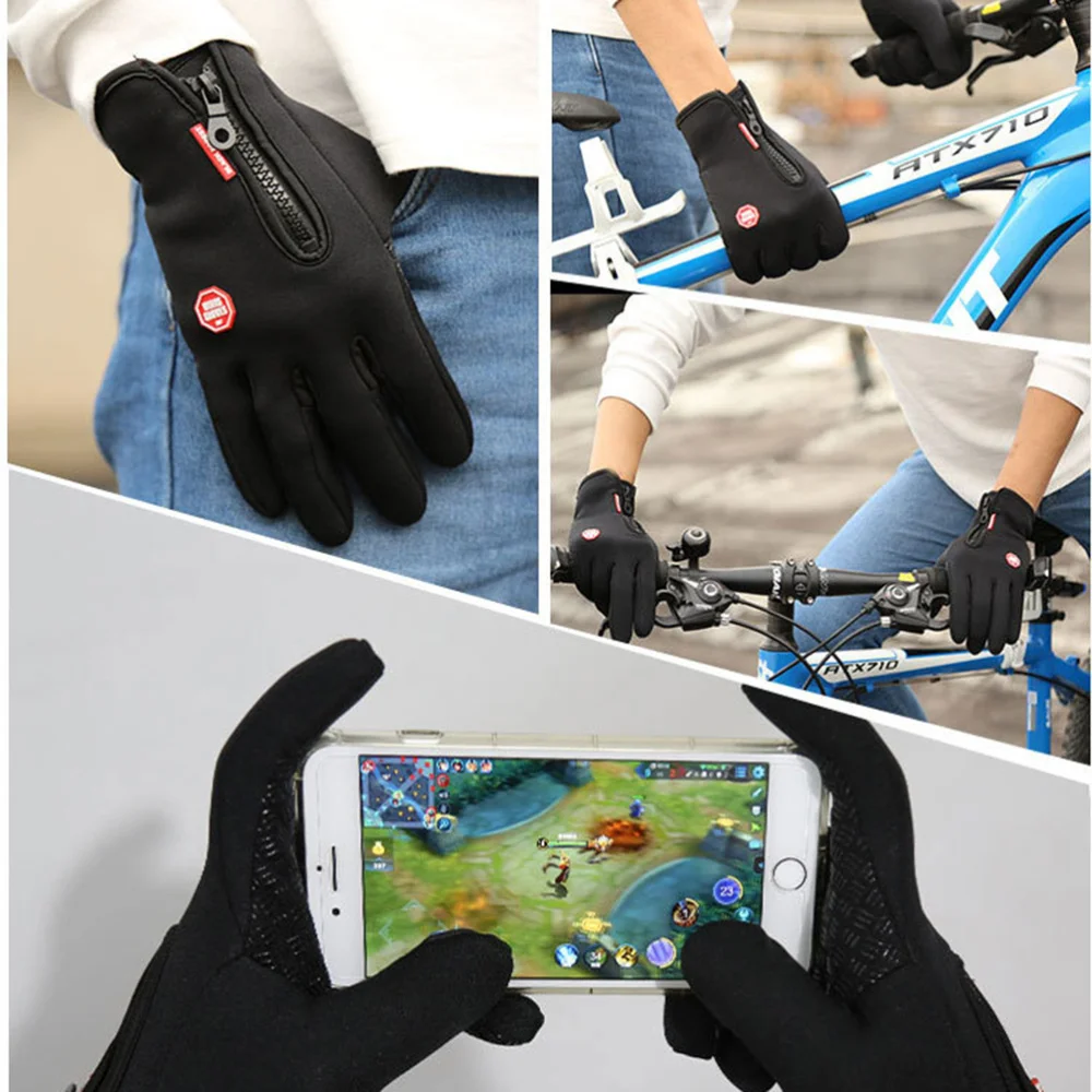 

1 Pair Touch Screen Cold Weather Windproof Warm Glove for Outdoor Sports Cycling Hiking Running Climbing Size