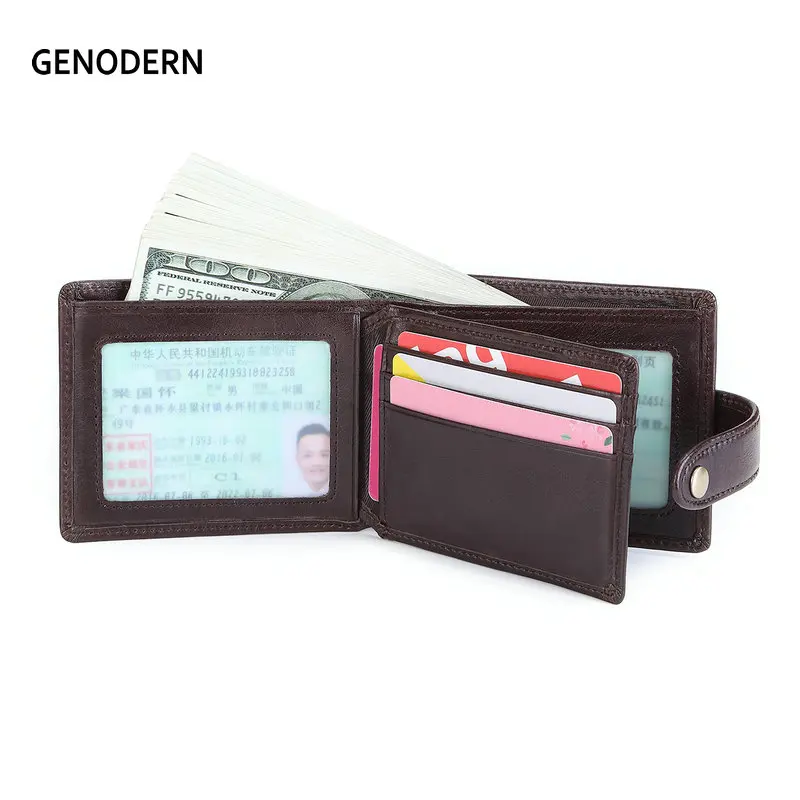 Модный новый тонкий мини кошелек GENODERN для мужчин ультратонкие маленькие
