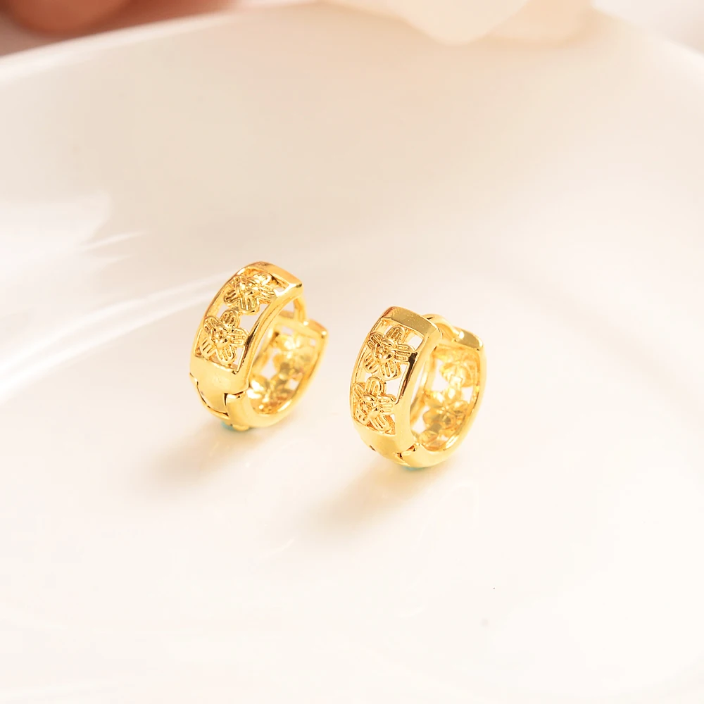 Милые золотые серьги маленькие обручи для женщин и детей детские девочек