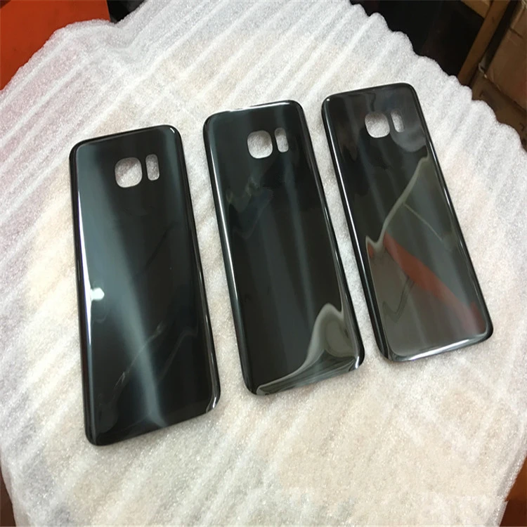 Для SAMSUNG Galaxy S7 G930F/S7 EDGE G935F Задняя стеклянная крышка батареи с логотипом Золотая задняя дверь Корпус чехол Задняя стеклянная крышка