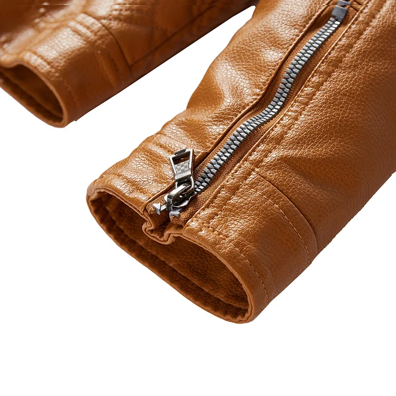 

Men Luxury Leather Jackets Spring Autumn PU Coat Men Plus Velvet Outerwear Biker Motorcycle Male Classic Business Jacket L-7XL