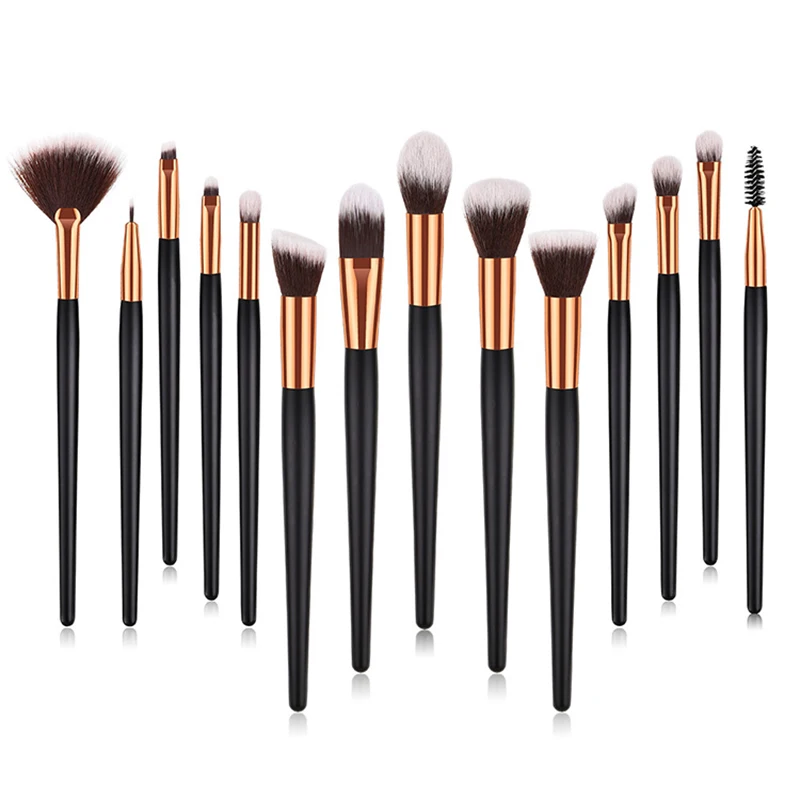 12 шт. кисти для макияжа Набор инструментов Косметическая Пудра Тени век