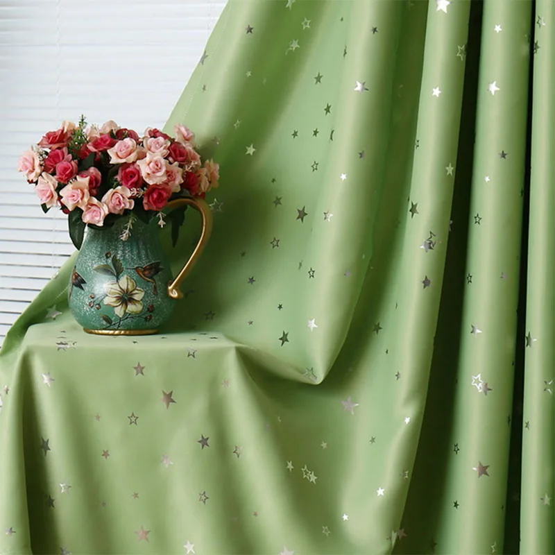 Лидер продаж блестящие звезды Детская тканевая занавеска для детей мальчиков и