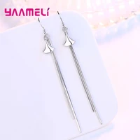 new arrival 925 sterling silver tassel statement earrings for women girls trendy 2021 fashion jewelry wholesale