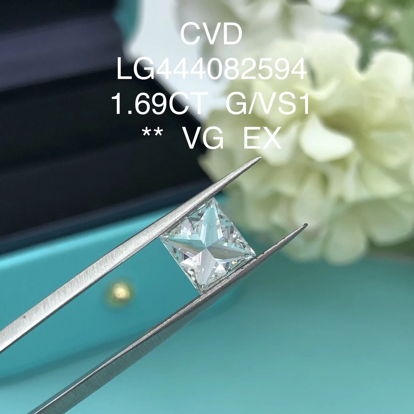 Лабораторный ромбовидный алмаз VS1 для принцессы CVD с сертификатом иджи и яркостью